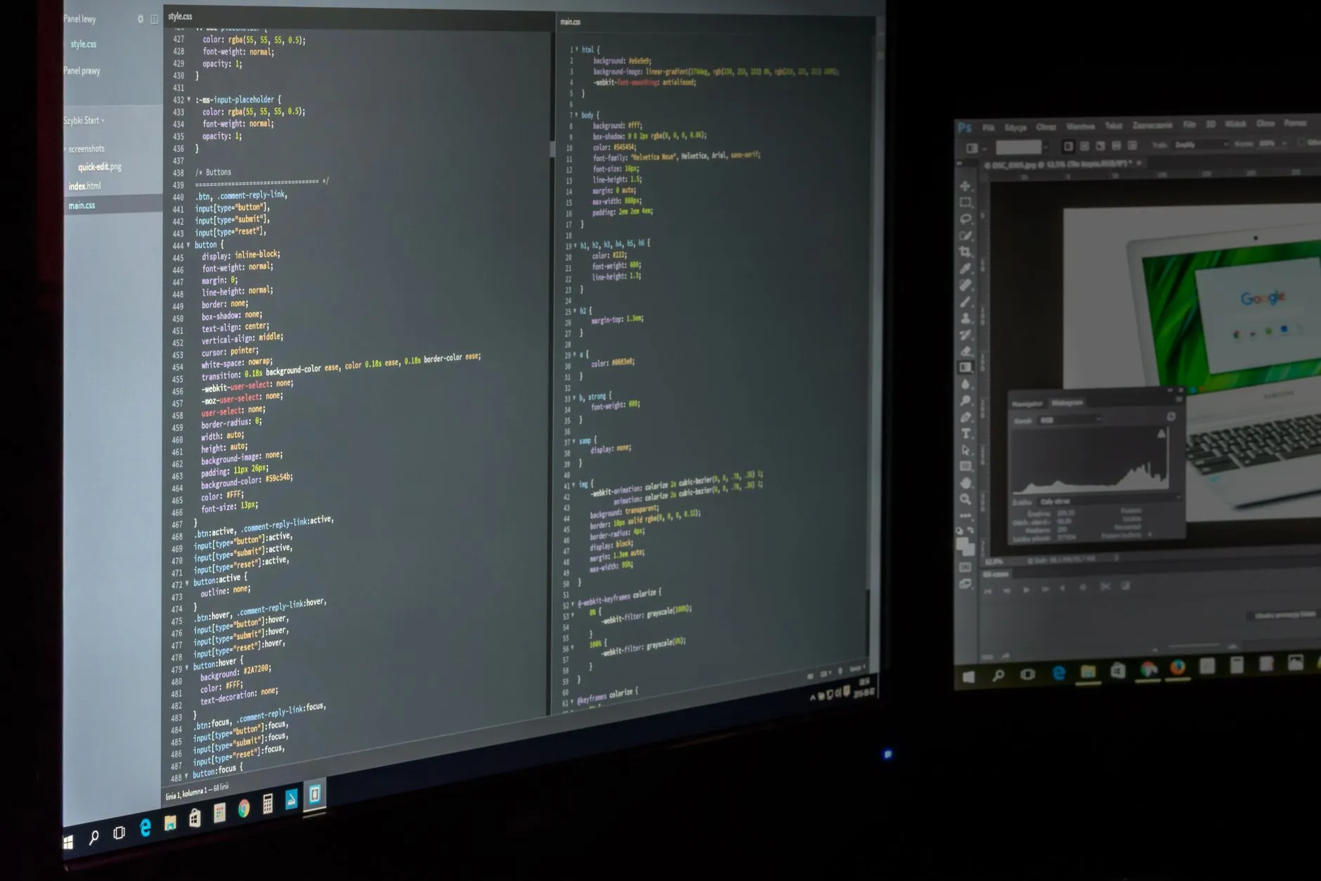 Developer configuring custom domain settings on a laptop